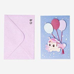 Resim Unicorn Desenli Tebrik Kartı 