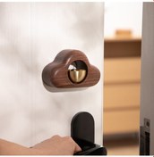 Resim Sones Emiş Kapısı Rüzgar Çanı Manyetik Emiş Kapı Zili Ahşap Dekorasyon, Renk: Ceviz 