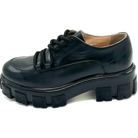 Resim Simba Hakiki Deri Oxford Kadın Ayakkabı Siyah 