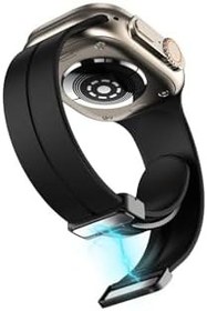 Resim Gpack Apple Watch 10 46mm ile Uyumlu Ayarlanabilir Mıknatıslı Mat Silikon Kordon, Kırmızı 