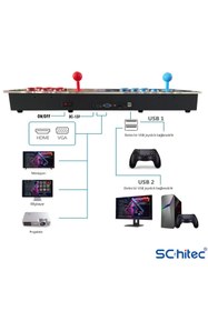 Resim ScHitec 4K Fashion Arcade Station 3D Pandora 26800 Oyunlu TV Baglanan Atari Makinası 