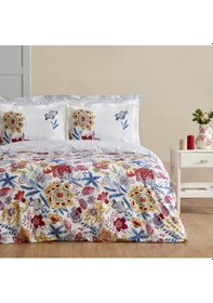 Resim Karaca Home Persly Mavi %100 Pamuk Çift Kişilik Nevresim Takımı Mavi 