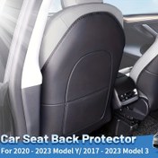 Resim 1 adet for TESLA Model 3/Y Tam Kaplama Koltuk Arkası Koruyucu - Anti-Kick Mat, Çizik ve Aşınma Dirençli, PVC Malzeme, Yapışkanlı Pedlerle Kolay Kurulum, Araba Koltuk Koruyucu | Şık Koruyucu | Dayanıklı PVC Malzeme 