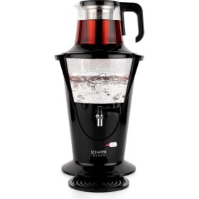Resim Schafer Tee Haus Yeni Nesil Elektrikli Cam Semaver-Siyah 