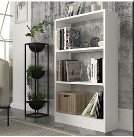 Resim Dekorister Cella 3 Raflı Kitaplık Beyaz 