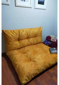 Resim Mutfaktamoda Mutfakta Moda Sarı Yer Minderi Ikili Takım /Köşe Minderi 