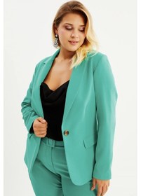 Resim Myline Astarlı Blazer Ceket-yeşil Yeşil 