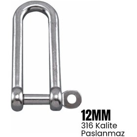 Resim Shuıvan Zincir Kilidi 12mm Uzun Tip - 316 Paslanmaz-1647 