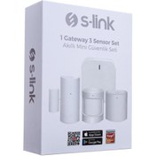 Resim S-Link SL-ZS01 Zigbee Sensör Seti 1 Gateway ve 3 Parça Sensör Zigbee TUYA Uyumlu 