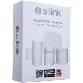 Resim S-Link SL-ZS01 Zigbee Sensör Seti 1 Gateway ve 3 Parça Sensör Zigbee TUYA Uyumlu 