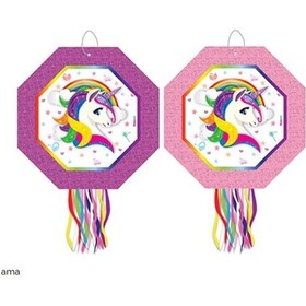 Resim Pinyata Rainbow Unicorn 42 Cm Sopalı Püsküllü Gerçek Patlayan Doğum Günü Pinyatası Diğer 