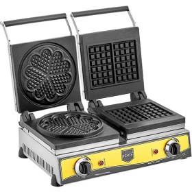 Resim Remta Çiftli Kare + Çiçek Model (21 çap) Waffle Makinası Elektrikli - W21 