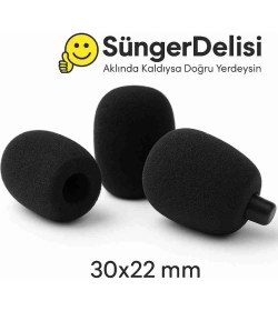 Resim Mikrofon Süngeri 1 Adet – Rüzgar ve Gürültü Önleyici | Motosiklet & Yaka Mikrofon Uyumlu 