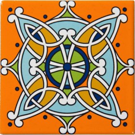 Resim Can Seramik 10*10 cm Cç-87 Kütahya Çini Karo ( 5'li 1 Paket ) 