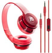 Resim Kensa Kırmızı Kulak Üstü Portatif Katlanır Stereo Kulaklık 