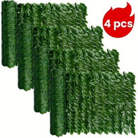Resim 4 adet Gerçekçi Plastik Bahçe Çitleri - 400cm x 50cm Hava Koşullarına Dayanıklı Yeşil Sarma Deseni, Patio, Bahçe, Cadılar Bayramı Parti Dekoru ve Gizlilik Bariyeri, Dış Mekan Dekoratif Çit, Bahçe Çitleri, Mevsimsel Ev Aksesuarı, Doğal Görünümlü Çit, Dayanıklı Dış Mekan Malzemesi 