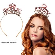 Resim Nessiworld Birthday Princess Kristal Taç – Rose Gold Kaplama 