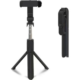 Resim Else Nippon Siyah Bluetooth Kumandalı Selfie Çubuğu - Monopod - Tripod Vlog Telefon Tutucu - Tiktok 