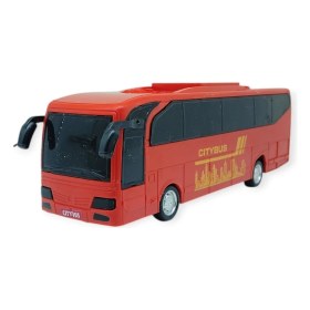 Resim Sürtmeli Tur Otobüsü - 23 cm - Kırmızı 