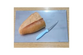 Resim Feyza Design Paslanmaz Çelik Kesme Tahtası 36X24 Cm, Sağlıklı ve Dayanıklı Tasarım 
