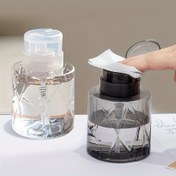 Resim 220 Ml Yeniden Doldurulabilir Pompa Dağıtıcı Şişe, Kilit ile, Tırnak Bakımı ve Makyaj Çıkarımı için İdeal 