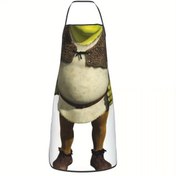 Resim 1 Adet Shrek Karakter Tasarımlı Önlük - Pişirme, Boyama için Canlı Baskılı Dayanıklı Polyester Kolsuz Bib - Kadınlar & Erkekler için Eğlenceli Mutfak Aksesuarı, Sevimli Fırın Giysisi 