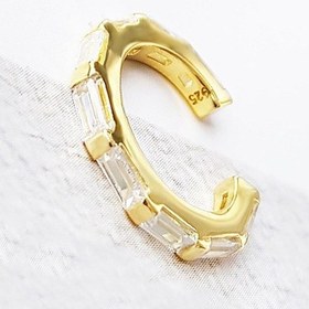 Resim MorMajor Silver Ithal Baget Taşlı Gümüş Kıkırdak-5332 