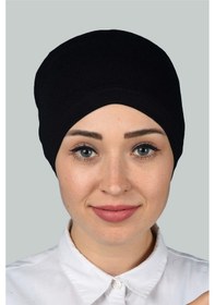 Resim Altobeh Hazır Pratik Geçmeli Lastikli Tesettür Bone - Siyah 