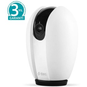 Resim Ttec Wizi Pro Full HD 3MP Çif Yönlü Görüşmeli 360 Derece Tak Çalıştır Wi-Fi Akıllı Kamera 