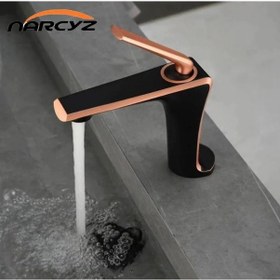 Resim Narcyz Banyo Lavabo Bataryası Bakır - Siyah 