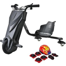 Resim 36V Yüksek Güçlü Drift Elektrikli Scooter, Ayarlanabilir 360° Drift, Bluetooth & Kask Seti 