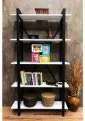 Resim Demo Tanraf Moda Lüx 5 Raflı Kitaplık Dekoratif Raf 180X100 Cm. Ebat 
