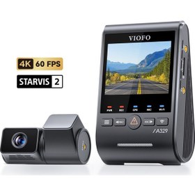 Resim Viofo A329T 2 Kameralı Ön+Telefoto 4K 60FPS+2K Wi-Fi 6 HDR Sony STARVIS 2 Sensör GPS'li SSD Destekli Araç Kamerası 