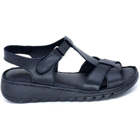 Resim Trendyshose D22-003 Deri Anatomic Kadın Sandalet 