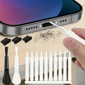 Resim 15 adet USB-C Toz Fiş Seti Klavye Temizleme Fırçası, Toz Geçirmez Port Kapakları ve Naylon Kıllı Temizleyici ile Mobil Telefonlar ve Bilgisayarlar için 