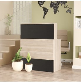 Resim Robin Home Verona Ofis Karşılama Bankosu Meşe-siyah 
