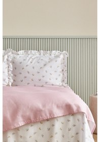 Resim Karaca Home Lidya %100 Pamuk Tek Kişilik Pike Takımı Pudra 200.22.12.0073 