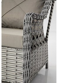 Resim Btkconsept Oscar Rattan Bahçe Mobilyasi 3+1+1 Masali Gri 