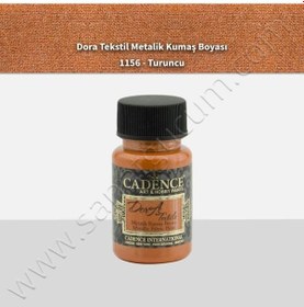 Resim Cadence Dora Textile Metalik Kumaş Boyası 50 Ml. 1156 Turuncu 