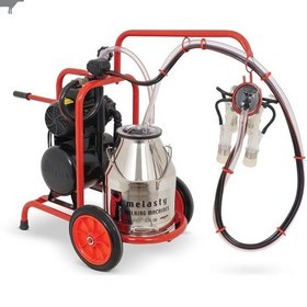 Resim Melasty Tekli İnek Süt Sağma Makinesi Paslanmaz Güğüm - Silikon Memelik Yağlı Pompa 