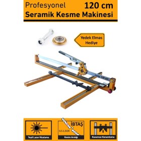 Resim Onon 127CM Lazerli Kesim Uzun Seramik Fayans Granit Kesme Makinası 1270MM - Yedek Elmas Hediye 