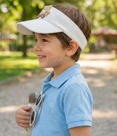 Resim AYDINER TEKSTİL 3D Ayıcık BOY Figürlü Eğlenceli Erkek Çocuk Vizör Şapka 