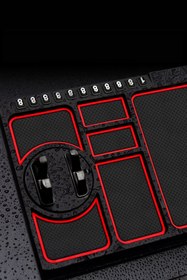 Resim AboutThePerfect Siyah Araç İçi Kaydırmaz Pad ve Telefon Tutucu Organizatör 