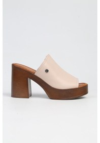 Resim Pierre Cardin Pc-7235 - 3807 Pudra-kadın Dolgu Topuk Terlik Pudra 