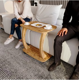 Resim Mobico Varyo Laptop Sehpası, C Ayaklı Orta Sehpa, Yemek Yeme Sehpası 