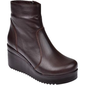 Resim Pullman Hakiki Deri Dolgu Taban Kadın Bot Ayk-300 Kahve Kahve 