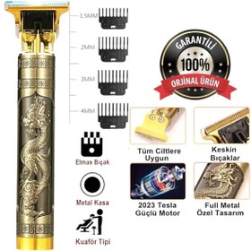 Resim gold honey Kuru Kafa T Bıçaklı Sakal Ense Çizim Tıraş Makinesi 