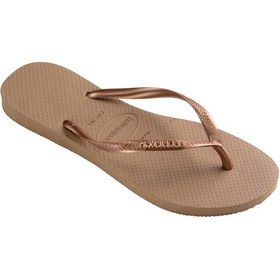 Resim Havaianas Slım Logo Metallıc Parmak Arası Terlik 4119875 4119875 3581 Pembe Altın 
