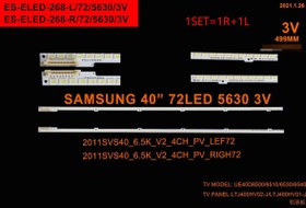 Resim Winkel SET-2400 Samsung 40\ 2011SVS40_6.5K_V2_4CH_PV_RIGHT72 49.9 cm 72 Ledli Tv Led Bar=35346\u002F35349=Takım Olarak Satılır--UE40D6500|UE40D6510|UE40D6540| 