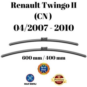Resim Renault Twingo Iı Cn/gn 2007 2008 2009 2010 Uyumlu Ön Cam Silecek Süpürgesi Takımı 600/400mm Silbak Sb2416c 